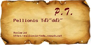 Pellionis Tádé névjegykártya